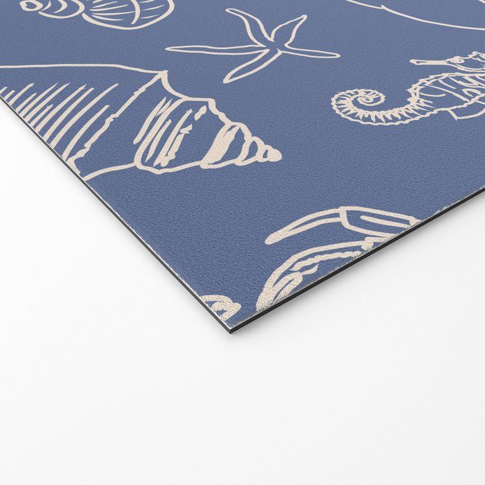 Seahorse Ocean Nautical Coastal Serenity Blue  Welcome Mat Gallery Image 2