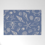 Seahorse Ocean Nautical Coastal Serenity Blue  Welcome Mat Gallery Image 1