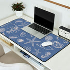 Seahorse Ocean Nautical Coastal Serenity Blue  Desk Mat Gallery Image 2