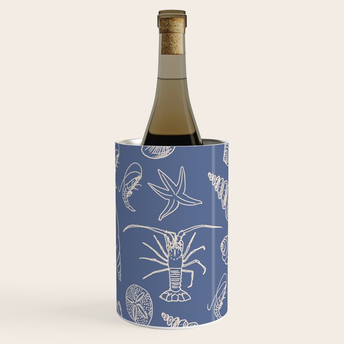 Seahorse Ocean Nautical Coastal Serenity Blue  Wine Chiller Gallery Image 2