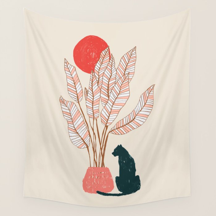 Summer panther Wall Tapestry Gallery Image 1