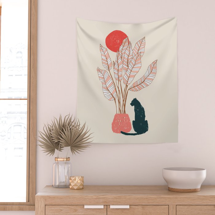 Summer panther Wall Tapestry Gallery Image 2
