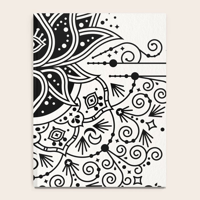 Lotus Blossom Mandala - Black Palette Notebook Gallery Image 4