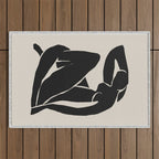 Black Nude Woman  Outdoor Rug Gallery Image 1