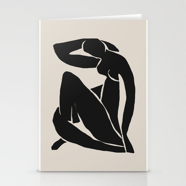 Black Nude Woman  Stationery Card Gallery Image 2
