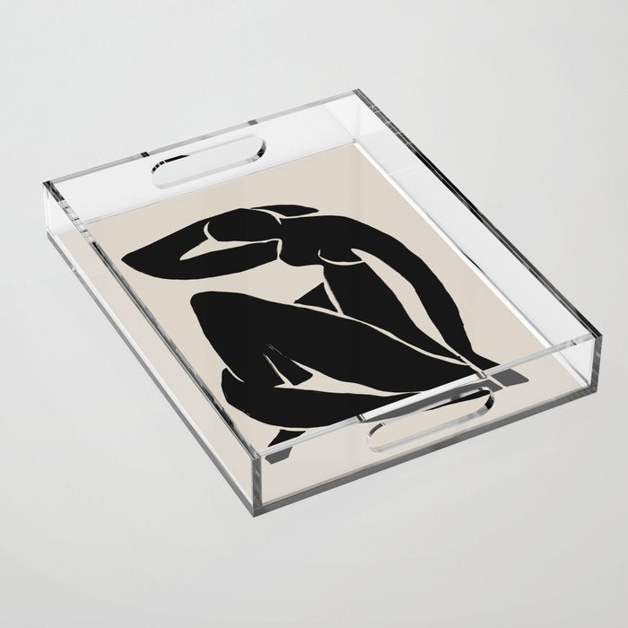 Black Nude Woman  Acrylic Tray Gallery Image 1
