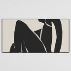Black Nude Woman  Desk Mat Gallery Image 3