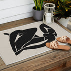 Black Nude Woman  Outdoor Rug Gallery Image 2