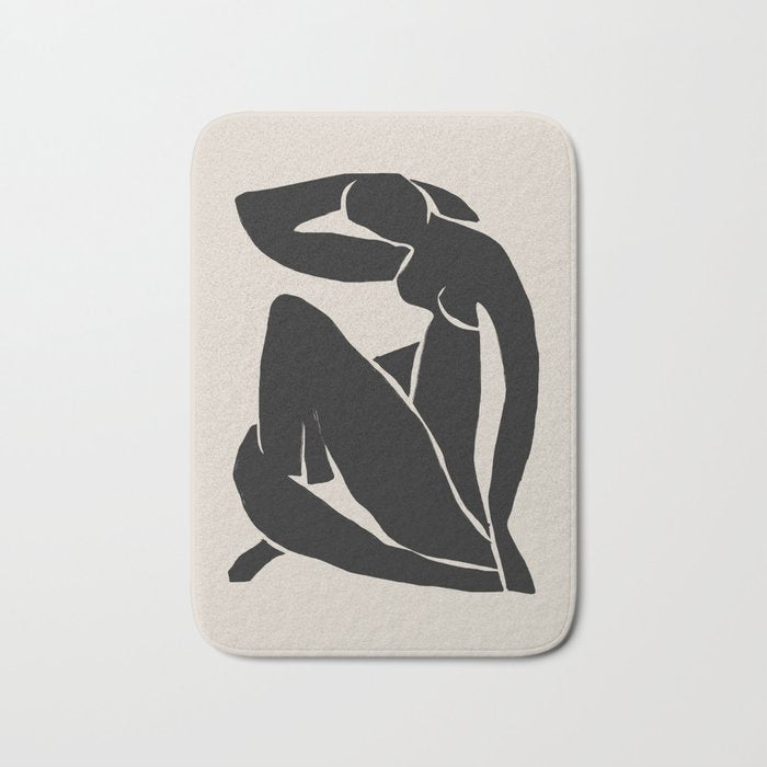 Black Nude Woman  Bath Mat Gallery Image 1