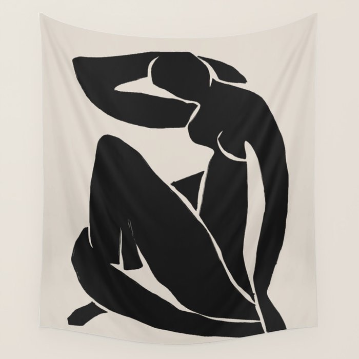Black Nude Woman  Wall Tapestry Gallery Image 4