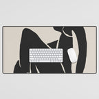 Black Nude Woman  Desk Mat Gallery Image 1
