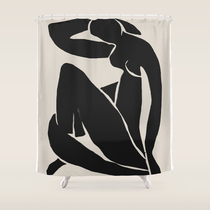 Black Nude Woman  Shower Curtain Gallery Image 1
