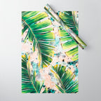 Palm leaf on marble 01 Wrapping Paper Gallery Image 1
