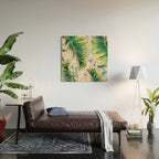 Palm leaf on marble 01 Wood Wall Art Gallery Image 2