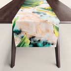 Palm leaf on marble 01 Table Runner Gallery Image 1
