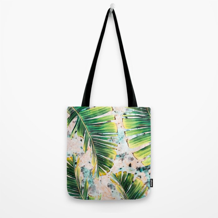 Palm leaf on marble 01 Tote Bag Gallery Image 2