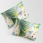 Palm leaf on marble 01 Pillow Sham Gallery Image 3