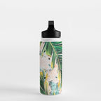 Palm leaf on marble 01 Water Bottle Gallery Image 3