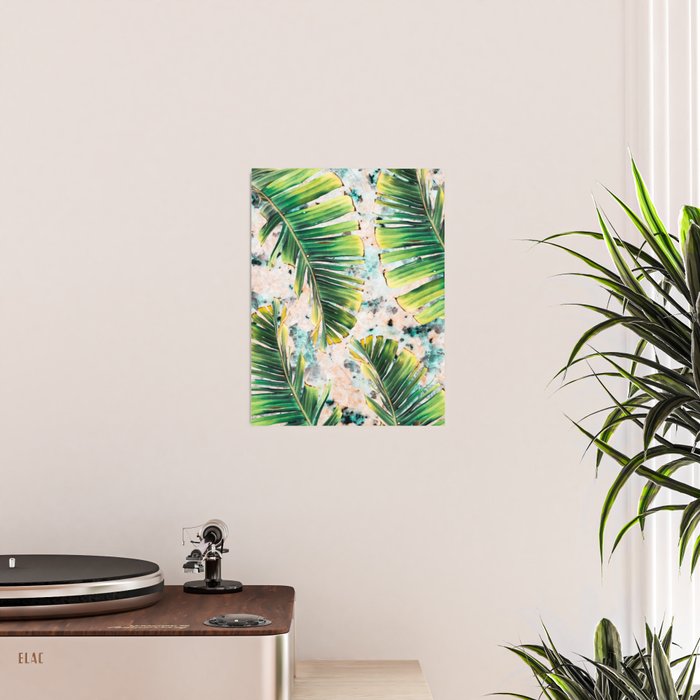 Palm leaf on marble 01 Poster Gallery Image 2