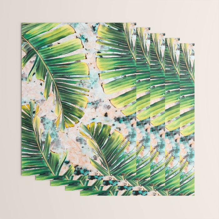 Palm leaf on marble 01 Wrapping Paper Gallery Image 3