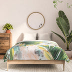 Palm leaf on marble 01 Comforter Gallery Image 3