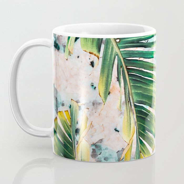 Palm leaf on marble 01 Coffee Mug Gallery Image 3