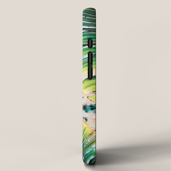 Palm leaf on marble 01 iPhone Case Gallery Image 2