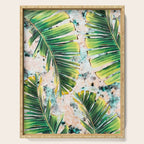 Palm leaf on marble 01 Serving Tray Gallery Image 1