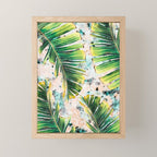 Palm leaf on marble 01 Mini Art Print Gallery Image 1