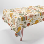 Flowery Books and Tea Tablecloth Gallery Image 1