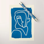 Abstract Minimal Woman Portrait Wrapping Paper Gallery Image 1