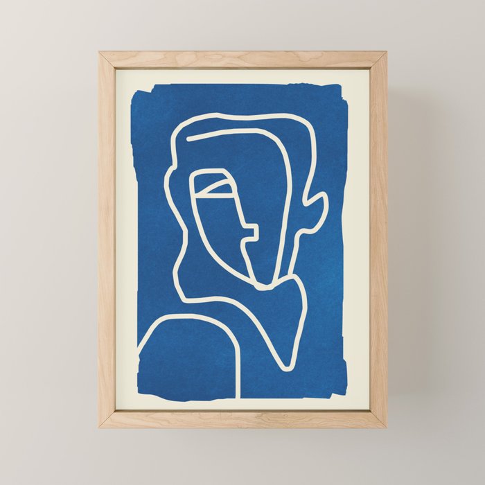 Abstract Minimal Woman Portrait Mini Art Print Gallery Image 1