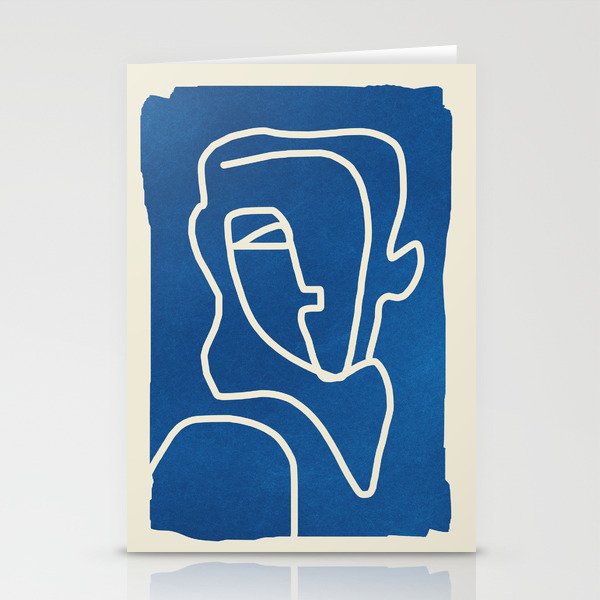 Abstract Minimal Woman Portrait Stationery Card Gallery Image 2