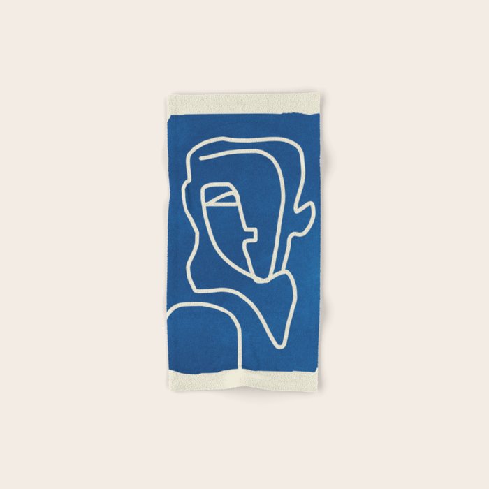 Abstract Minimal Woman Portrait Bath Towel Gallery Image 1