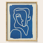 Abstract Minimal Woman Portrait Serving Tray Gallery Image 1