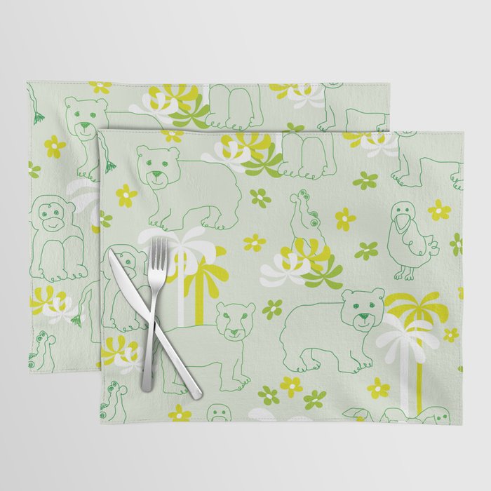 Green safari Placemat Gallery Image 1