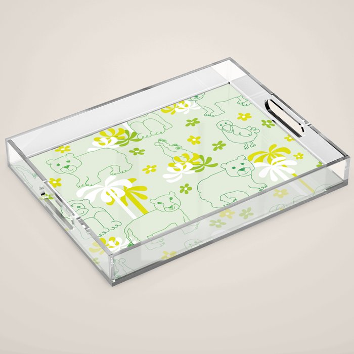 Green safari Acrylic Tray Gallery Image 1