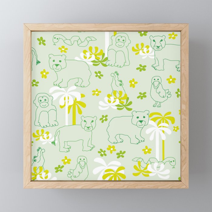 Green safari Mini Art Print Gallery Image 1