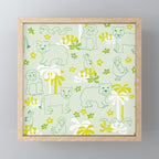 Green safari Mini Art Print Gallery Image 1