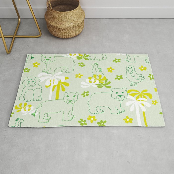 Green safari Rug Gallery Image 1