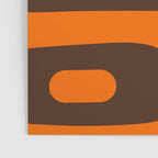 Mid-Century Modern Piquet Retro Minimalist Abstract in 70s Orange and Dark Brown Poster Gallery Image 3