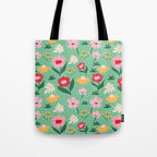 Summer Bloom - Flower e Leaves Tote Bag Gallery Image 1