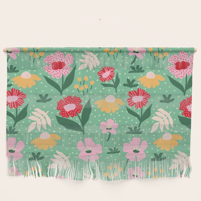 Summer Bloom - Flower e Leaves Wall Hanging Gallery Image 1