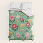 Summer Bloom - Flower e Leaves Comforter Gallery Image 6