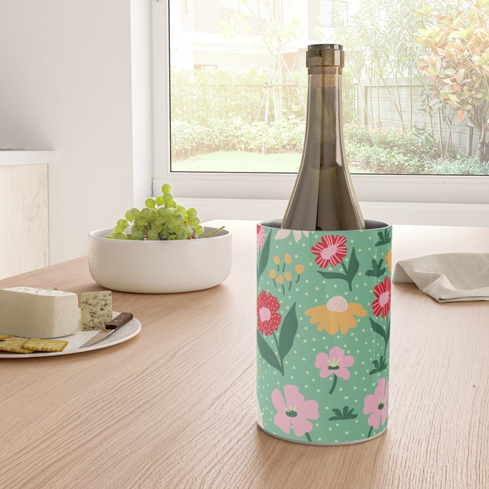 Summer Bloom - Flower e Leaves Wine Chiller Gallery Image 4