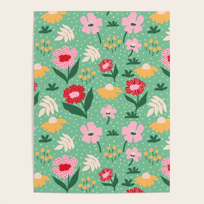 Summer Bloom - Flower e Leaves Poster Gallery Image 4