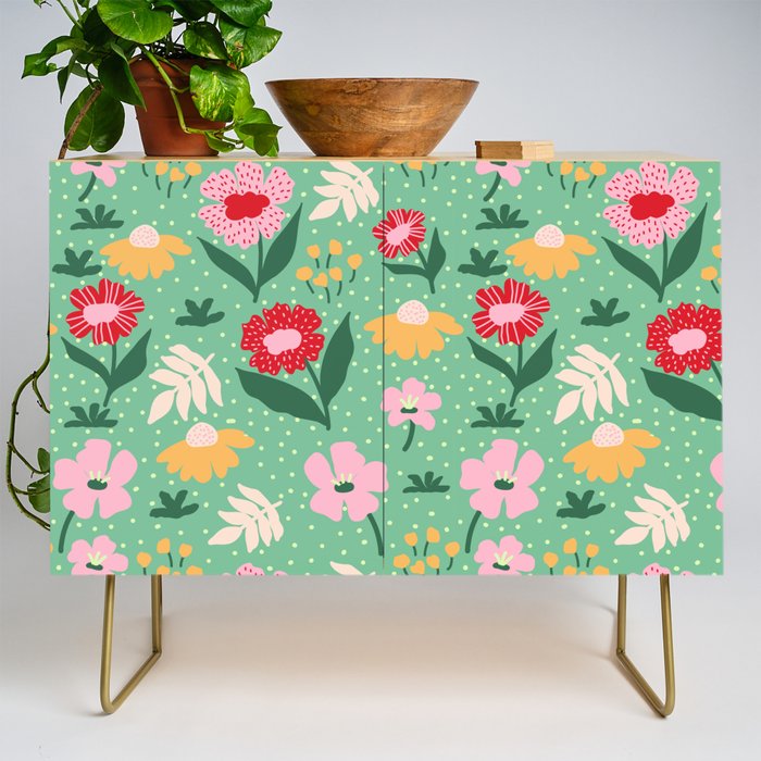 Summer Bloom - Flower e Leaves Credenza Gallery Image 1