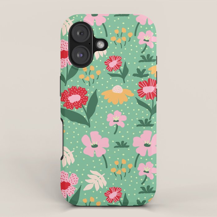 Summer Bloom - Flower e Leaves iPhone Case Gallery Image 1