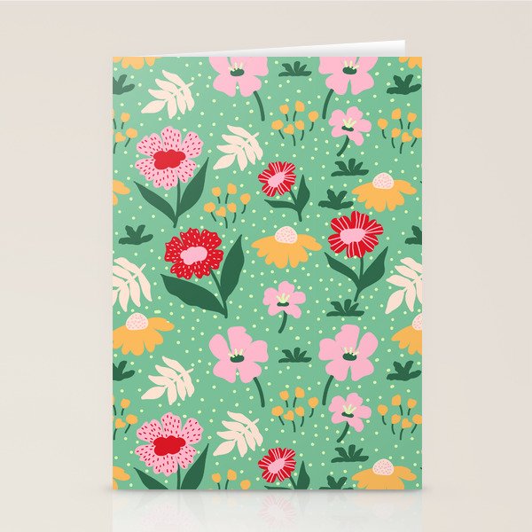 Summer Bloom - Flower e Leaves Stationery Card Gallery Image 2