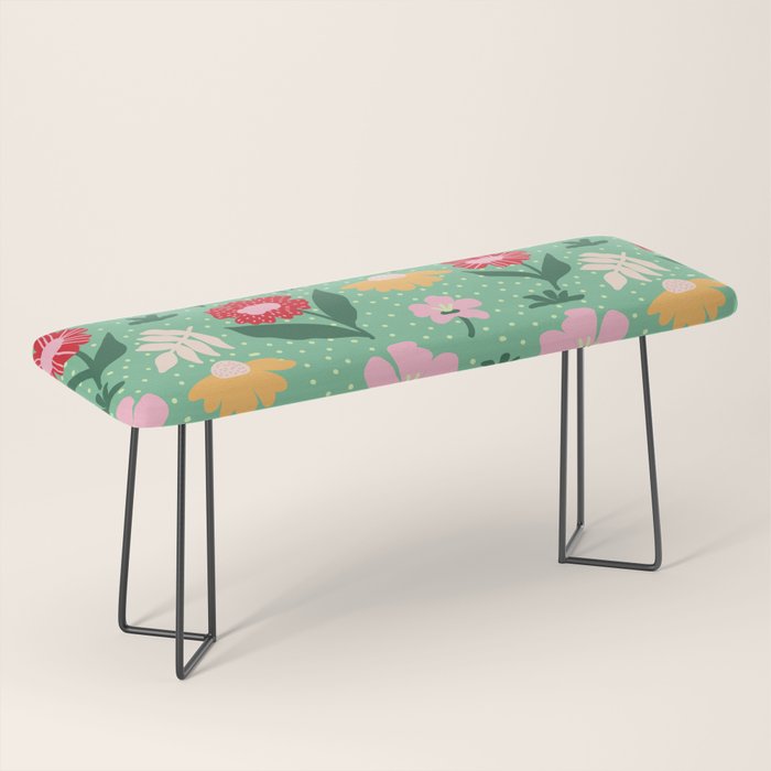 Summer Bloom - Flower e Leaves Bench Gallery Image 1